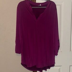 White Birch plus size Purple Blouse Shirt 2X New